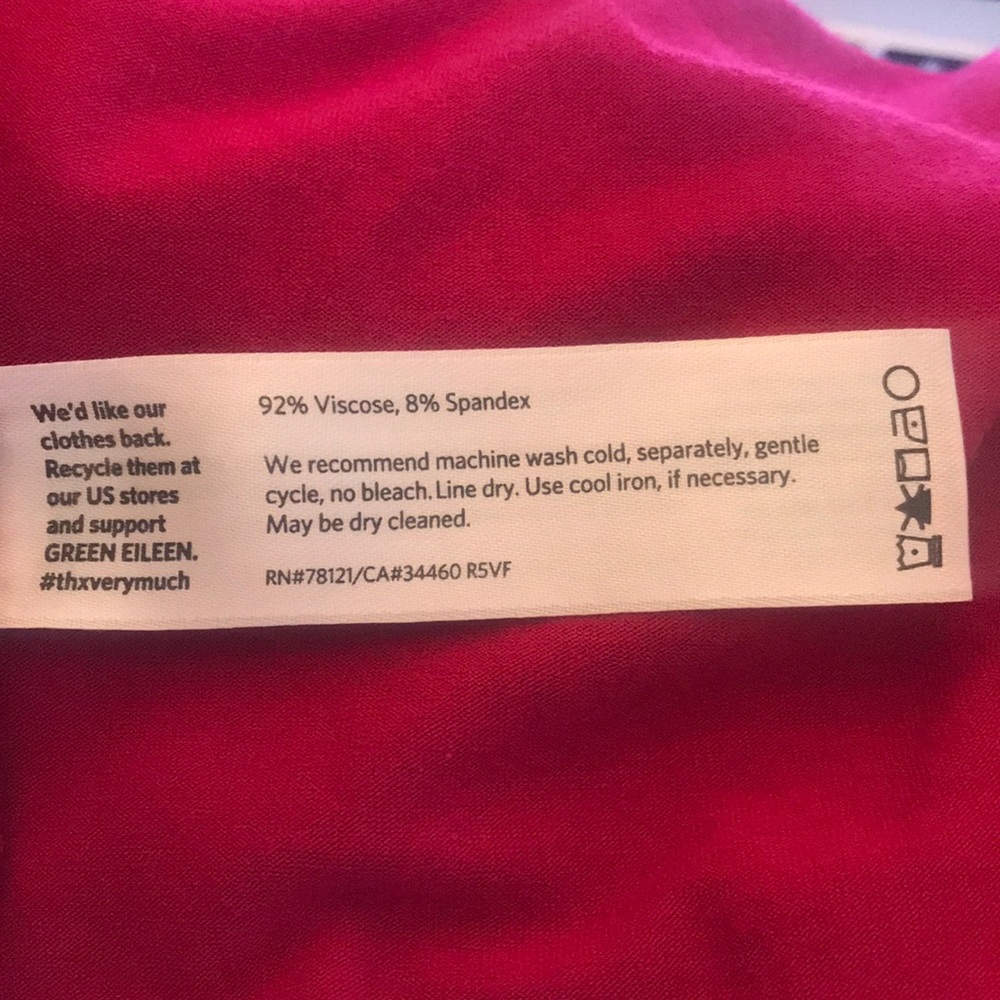 Eileen Fisher Long sleeve Red dress. - Picture 7 of 7